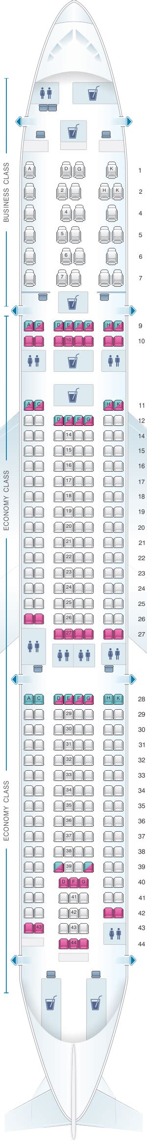 Seat Map Malaysia Airlines Airbus A330 300 Config2 Seatmaestro