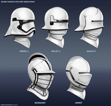 Artstation Helmet Concepts For First Order Knight Robbie Mcsweeney