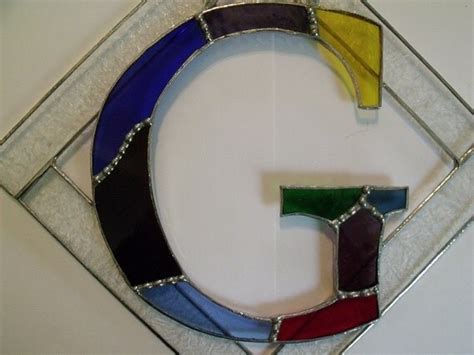 Initial G Stained Glass Monogram By Lass On Etsy