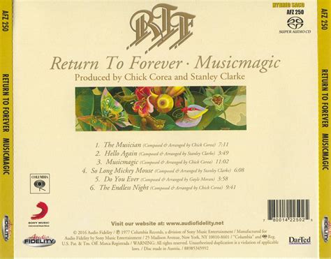 Return To Forever Musicmagic 1977 Audio Fidelity Remastered 2016