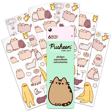 Pusheen Cat Sticker Bundle Pusheen Party Favors 100 Pusheen Sticker