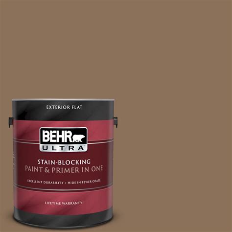 Behr Ultra 1 Gal 280f 6 Sweet Georgia Brown Flat Exterior Paint And