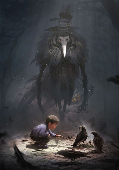 Thevan And The Raven Monster By Vincent Lefevre Fantasy 2d