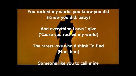 Michael Jackson You Rock My World ~ With Lyrics Youtube