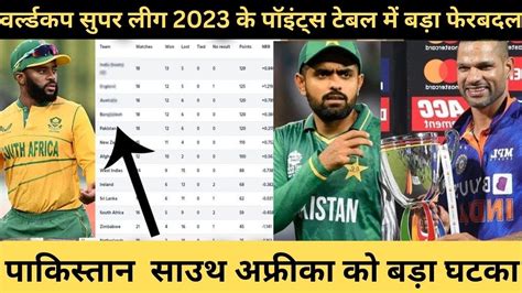 Icc Odi World Cup 2023 Super League Point Table 2023 Cricket World Cup