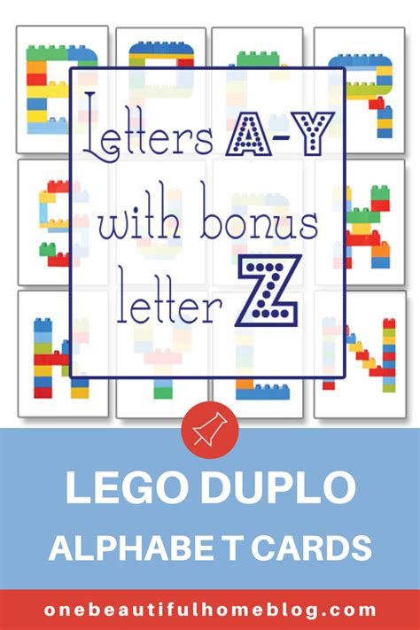 Lego Duplo Alphabet Cards Freebie One Beautiful Home Preschool