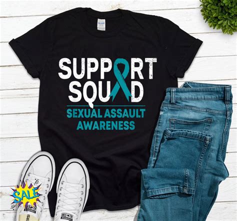 Support Squad Shirt Sexual Assault Awareness Month Teal Etsy