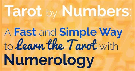 Tarot By Numbers A Fast And Simple Way To Learn The Cards With