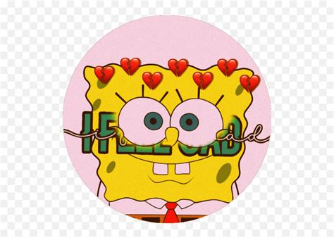 Sad Spongebob Heart Broken Sticker Happy Emojispongebob Heart Emoji
