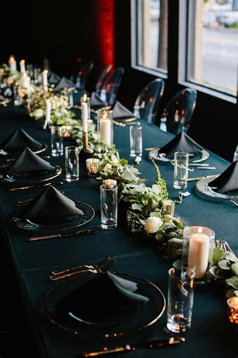 Black Wedding Tablescape Decor Wedding And Party Ideas 100 Layer Cake