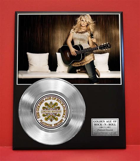 Miranda Lambert Ltd Edition Platinum Record Display Music Memorabilia