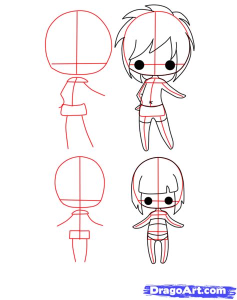 How To Draw Chibi Bodies Step By Step Chibis Draw Chibi Anime Draw