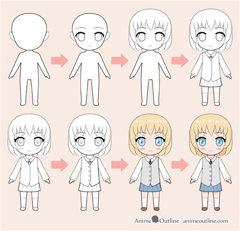 How To Draw Chibi Anime Character Step By Step Animeoutline