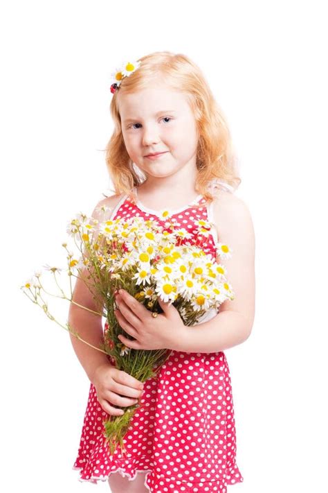Girl With Flowers Stock Image Image Of Expressions Flowers 22264305