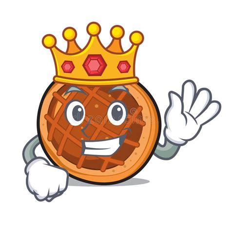 King Baket Pie Mascot Cartoon Stock Vector Illustration Of Golden