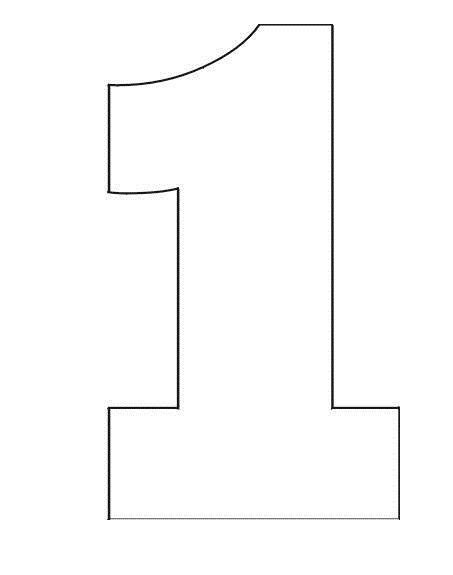 Birthday cake topper number templates for cricut. Coloring Pages Stencil of Number 1 | Birthday coloring pages, Number stencils, Coloring pages