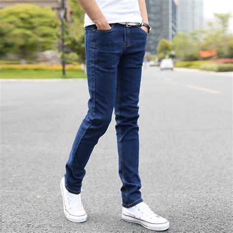 Mens Slim Fit Jeans Men Stretch Fashion Skinny Jeans Trousers Male