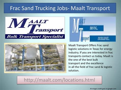 Frac sand trucking jobs maalt transport | PPT