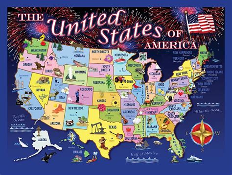 Large Puzzle Statemap Of The Usa Usa Maps Of The Usa Maps