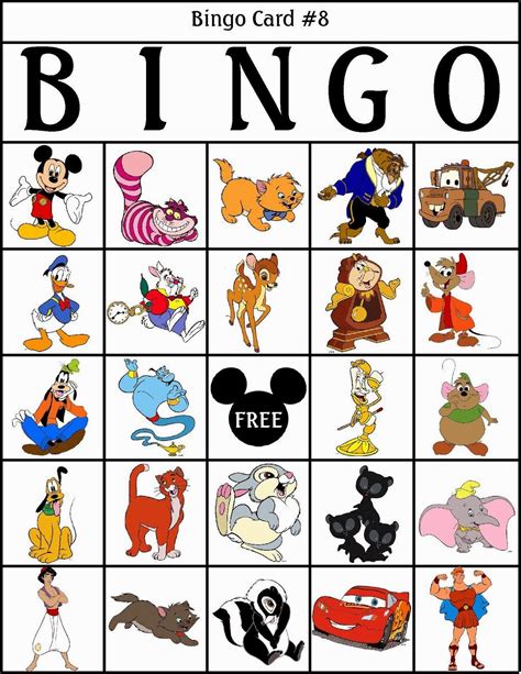 Bingo De Personajes Disney Para Imprimir Gratis Cartones De Bingo