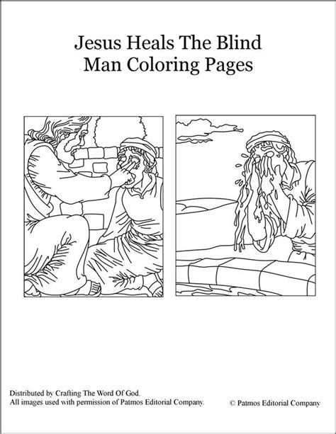 Coloring Sheet Jesus Heals The Blind Man