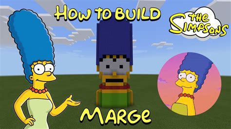 How To Build Marge Simpson From The Simpsons In Minecraft Youtube
