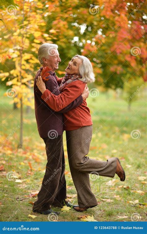 Portrait Of A Happy Senior Couple Dancing Stock Photo Image Of