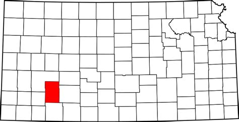 Image Map Of Kansas Highlighting Gray County