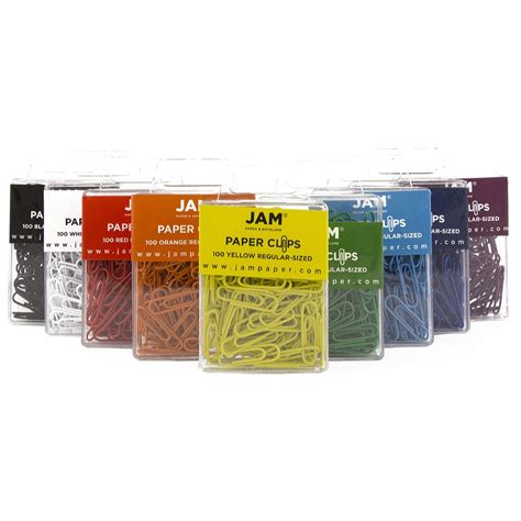 Jam Standard Paper Clips Assorted Colors 900pack Small 1 Inch