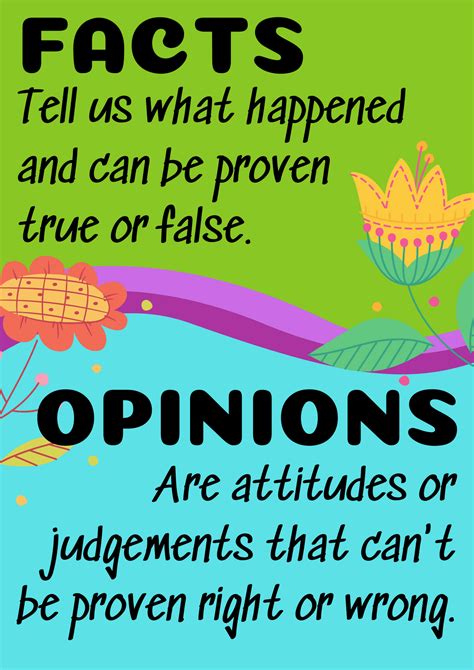 Fact And Opinion Poster Freebie — Innovative Teaching Ideas
