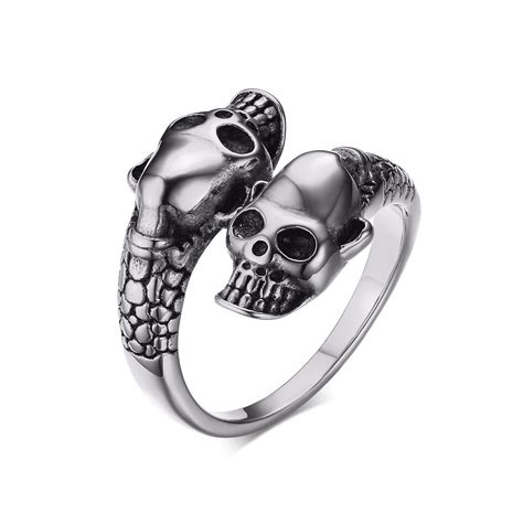 New Fashion Mens Rings Rock Punk Skull Rings For Men Party Jewelry