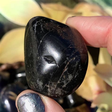 Tumbled Black Onyx For Stress Relief And Thought Purification