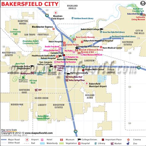 Bakersfield City Map Printable