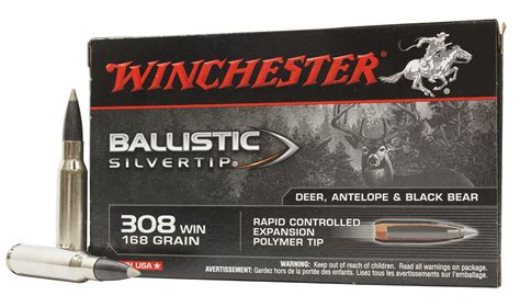 Winchester 308 Win 168 Gr Polymer Tip Ballistic Silvertip Police Trade