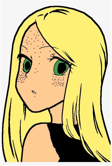 Amber With Freckles Simple Anime Drawings Characters Transparent Png