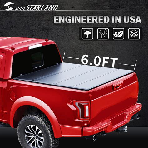 Tonneau Cover 6 Ft Hard Quad Fold Truck Bed Cover For 2016 2022 Toyota