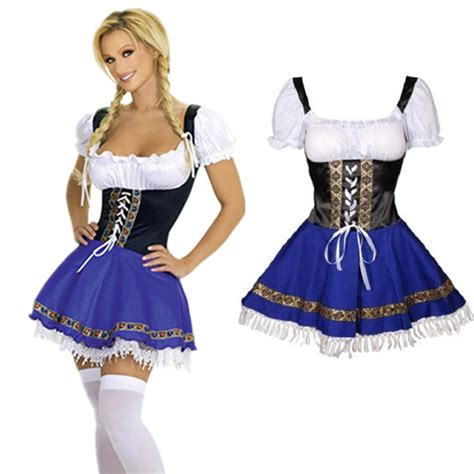 Plue Größe S Xxxl Echt Bilder Frauen Deutsch Blau Schwarz Weiß Oktoberfest Bier Maid Dirndl