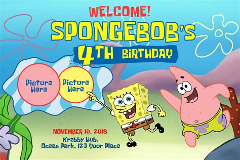 spongebob squarepants birthday tarp dioskouri designs