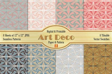 1 For A Limited Time Only This Seamless Art Deco Digital Paper Pack
