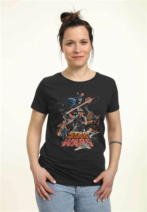 henry tiger star wars classic stand and fight t shirt med print black svart