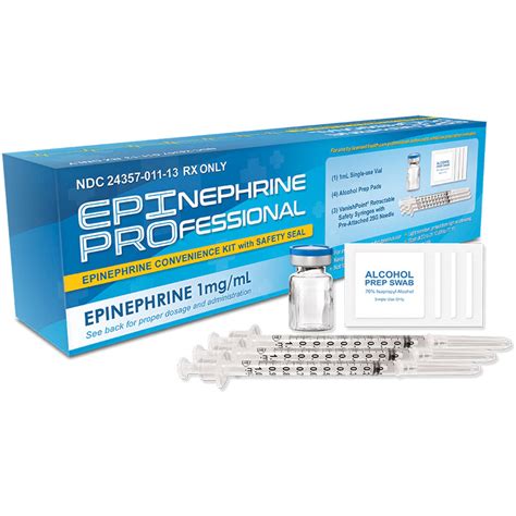 Epinephrine For Injection 1 Mgml 11000 Professional Convenience Ki