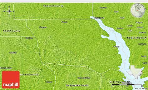 Physical 3d Map Of Shelby County