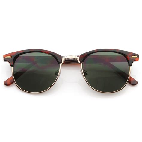 vintage half frame semi rimless horn rimmed style classic optical rx sunglasses ebay