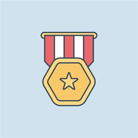 Gold Medal Vector Icon Illustration 3238333 Vector Art At Vecteezy