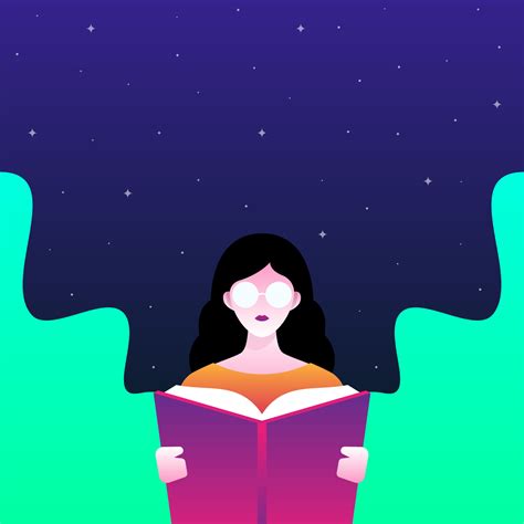 Girl Is Reading Book Illustration 273439 Vector Art At Vecteezy