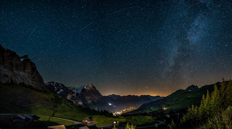 The Beauty Of Grindelwald Foto And Bild Night Nacht Himmel Bilder Auf