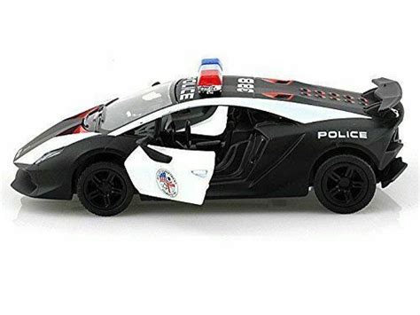 Lamborghini Sesto Elemento Police Car Diecast Model Toy Car 5 1