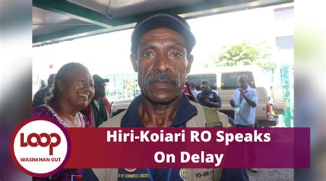Hirikoiari Ro Speaks On Delay Loop Png