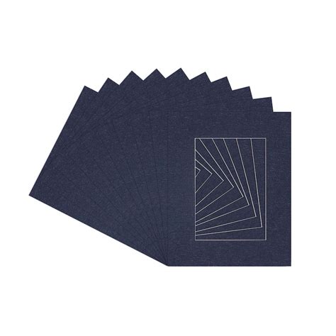 Pack Of 25 Acid Free 12x12 Mats Bevel Cut For 8x8 Photos Navy Canvas