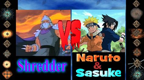 Shredder Tmnt Vs Naruto And Sasuke Ultimate Mugen Fight 2015 Youtube
